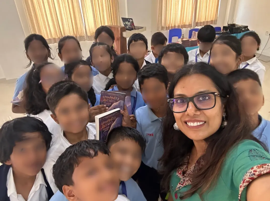 Classroom visit with young readers