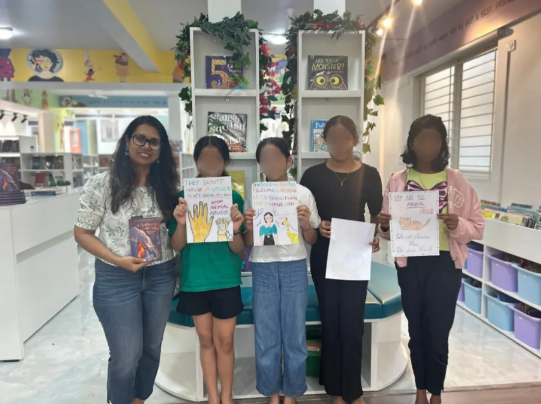 Classroom visit with young readers